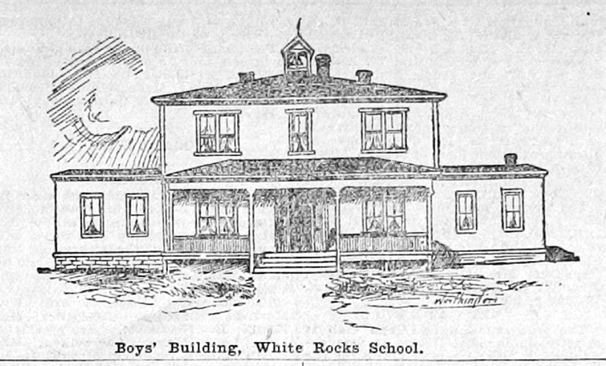 Histroic sketch of the boys’ building at the Uintah Boarding School